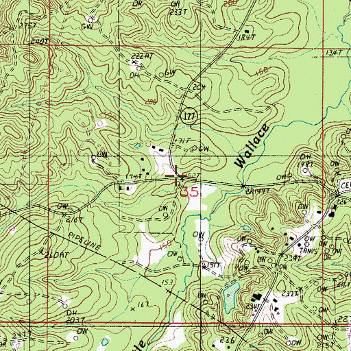 Topographic Map of Butler (historical), LA