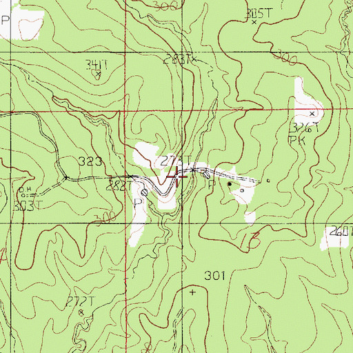 Topographic Map of Catuna Gas Field, LA
