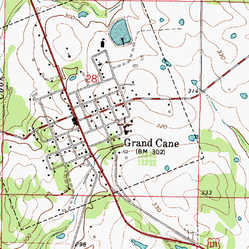 Topographic Map of Central School Corporation, LA