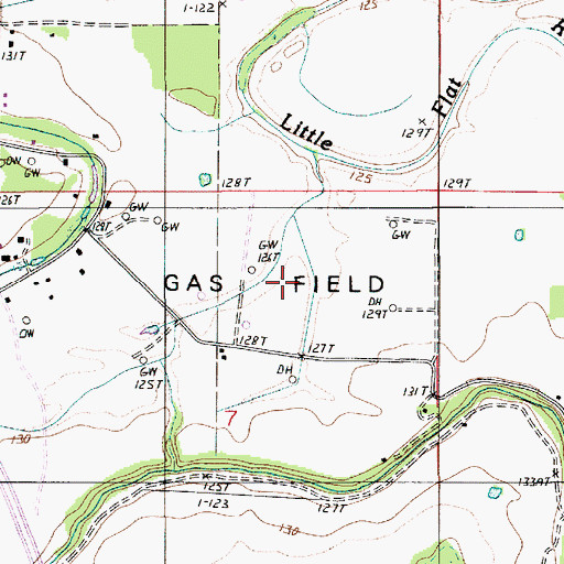 Topographic Map of Chemard Lake Oil Field, LA