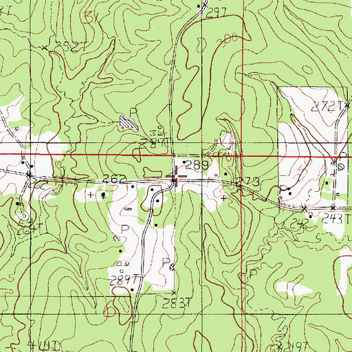 Topographic Map of Cook (historical), LA