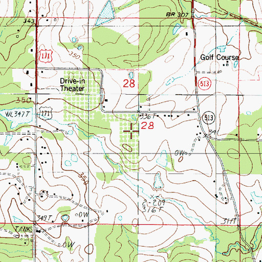 Topographic Map of East Spider Gas Field, LA