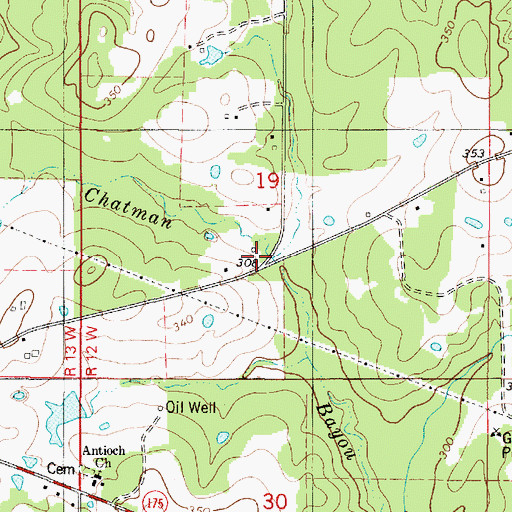 Topographic Map of Elmwood (historical), LA