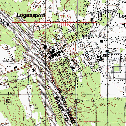 Topographic Map of Family Worship Center, LA