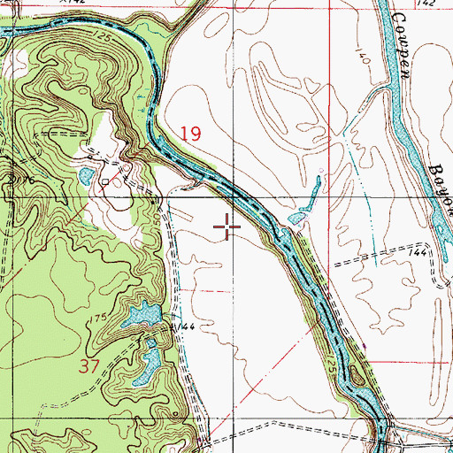 Topographic Map of Gay Island Oil Field, LA
