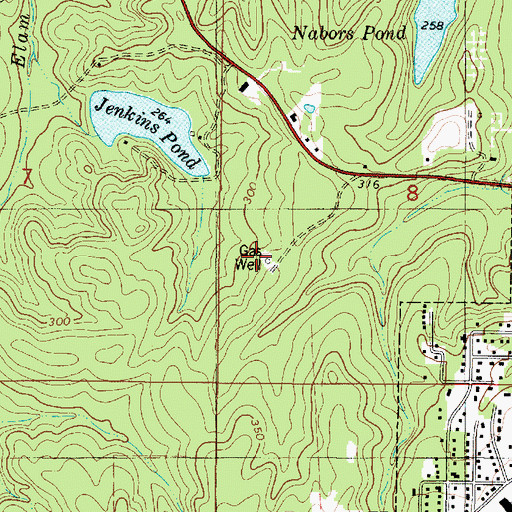 Topographic Map of Mansfield Gas Field, LA
