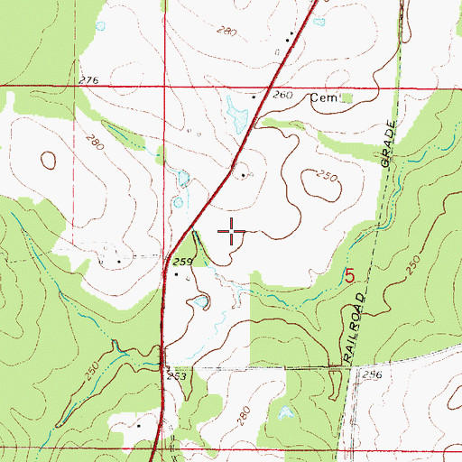 Topographic Map of North DeSoto Elementary School PK - 2, LA