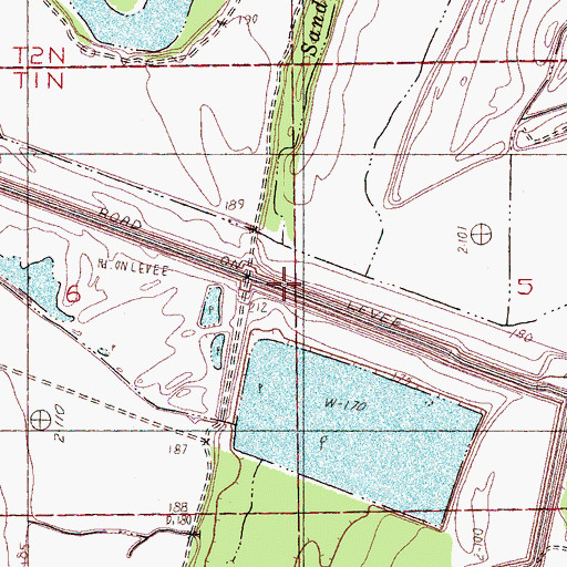 Topographic Map of Sandy Bayou, AR