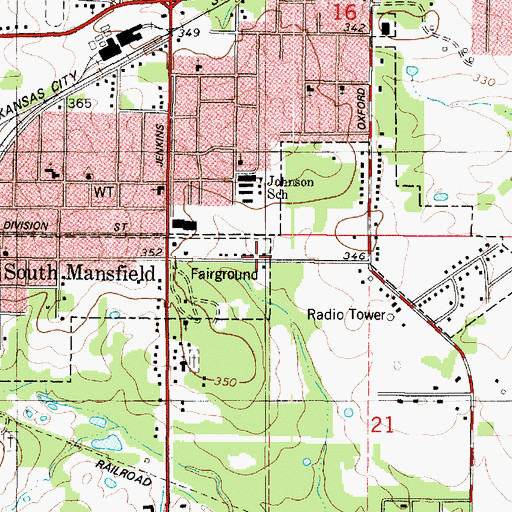 Topographic Map of Porter Place, LA