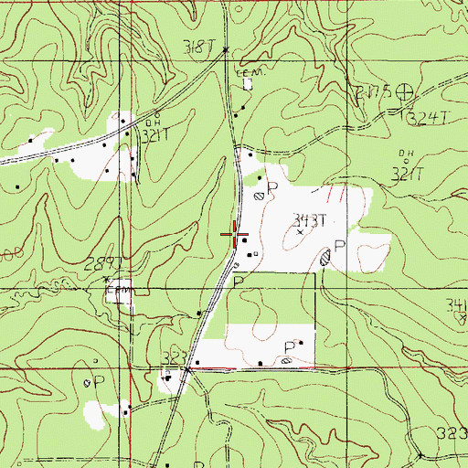 Topographic Map of Spider (historical), LA