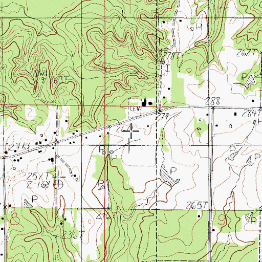 Topographic Map of Stanley High School, LA
