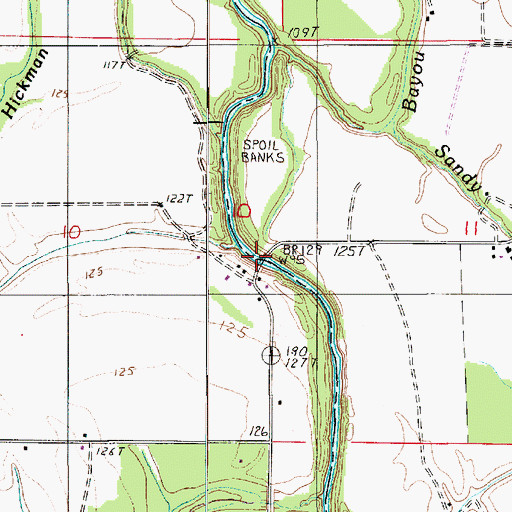 Topographic Map of Wilson Bridge, LA