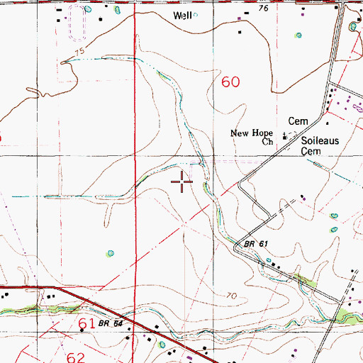 Topographic Map of Bayou Grand Louis Gas Field, LA
