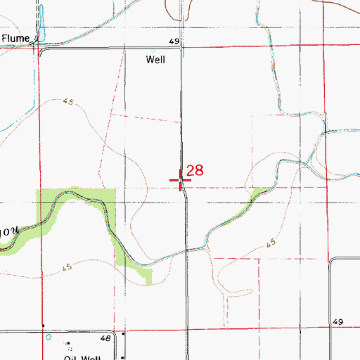 Topographic Map of Fenris Oil and Gas Field, LA