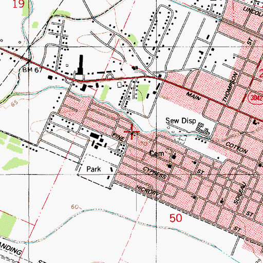 Topographic Map of Greater Mount Pleasant Baptist Church, LA