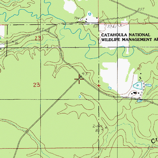 Topographic Map of Andalusia Church (historical), LA