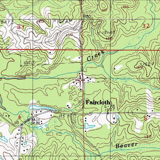 Topographic Map of Black Creek School (historical), LA