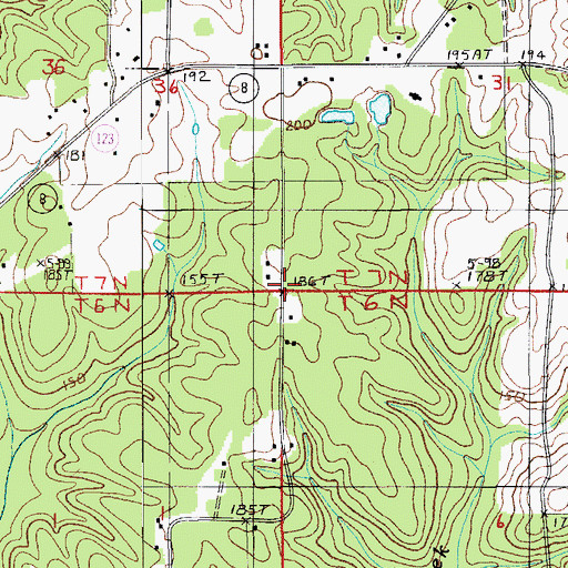Topographic Map of Buehler Church (historical), LA
