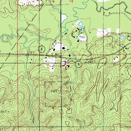 Topographic Map of Camp Windywood, LA