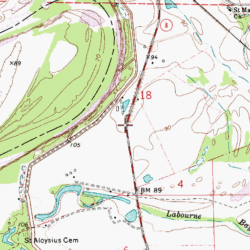 Topographic Map of Fairmount, LA