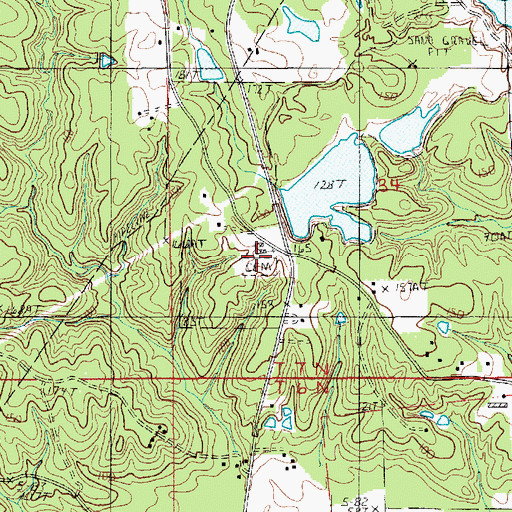 Topographic Map of Friendship Cemetery, LA