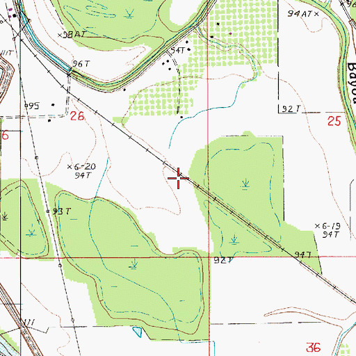 Topographic Map of Givens (historical), LA