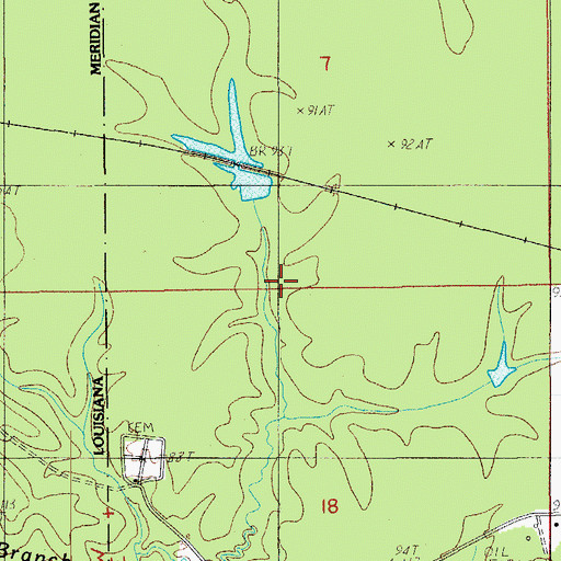 Topographic Map of Little Creek Oil Field, LA