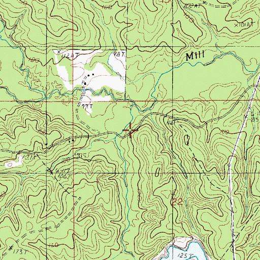 Topographic Map of Manistee (historical), LA