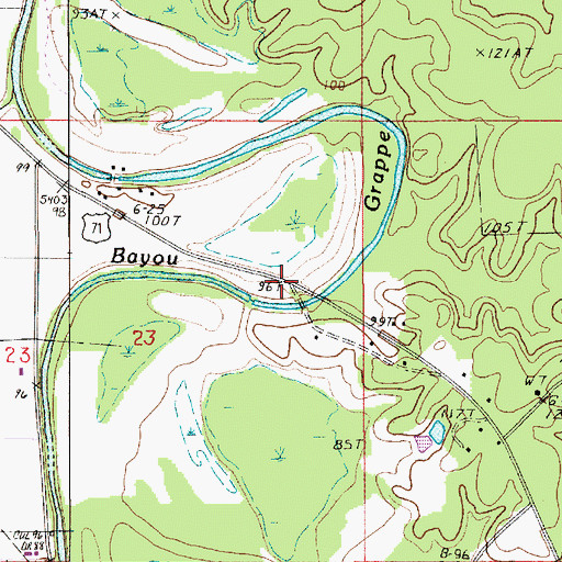 Topographic Map of Phillips (historical), LA