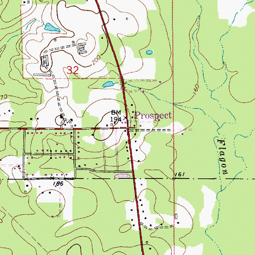 Topographic Map of Prospect, LA