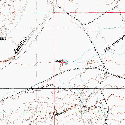Topographic Map of Ha-whi-yalin Wash, AZ