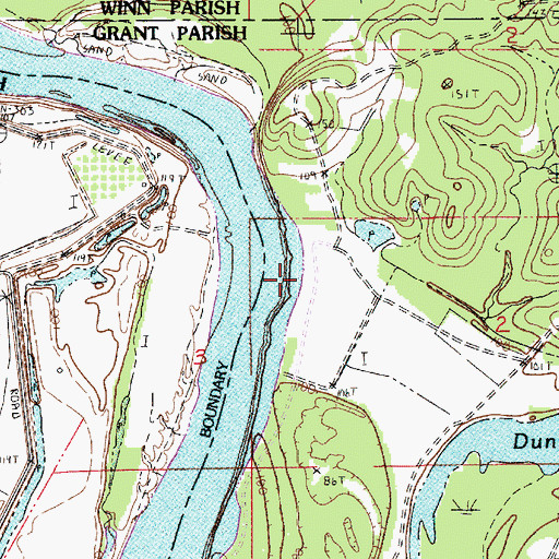 Topographic Map of Petite Ecore, LA