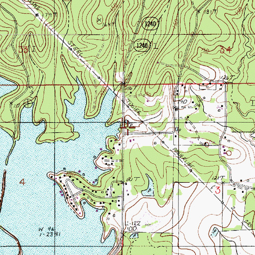Topographic Map of Shady Grove School (historical), LA