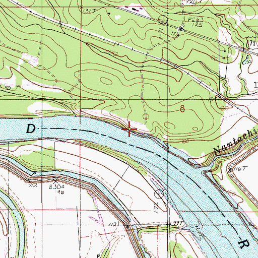 Topographic Map of Waddel Bluff, LA