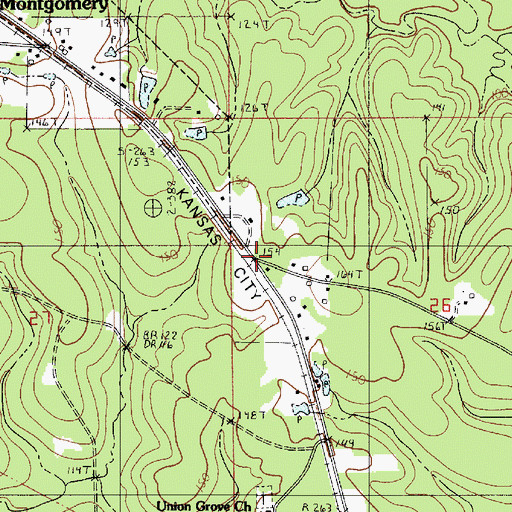 Topographic Map of Wetzlar, LA