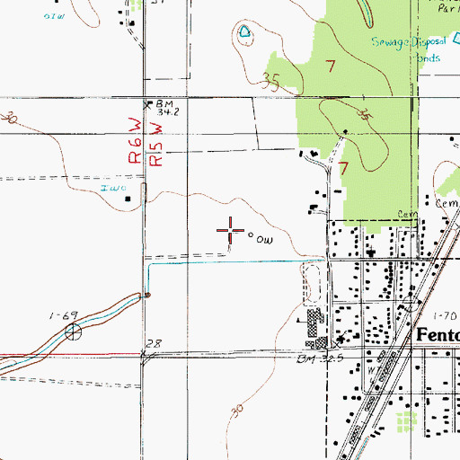 Topographic Map of Fenton Gas Field, LA