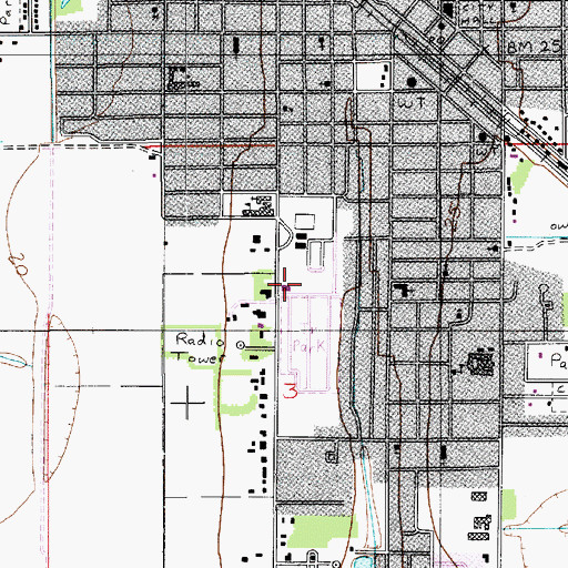 Topographic Map of Jennings Fire Department Substation, LA