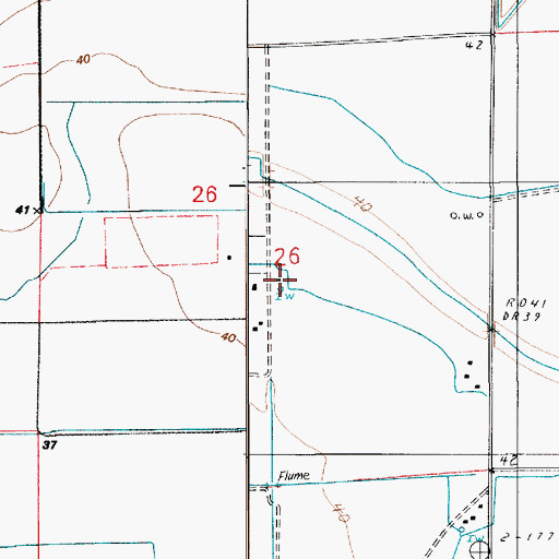 Topographic Map of China Gas Field, LA