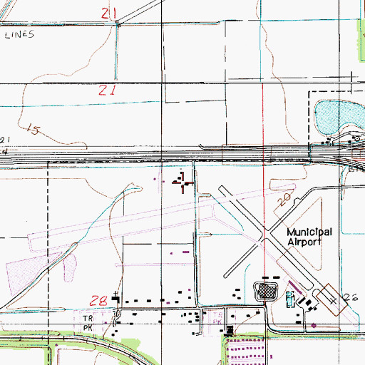 Topographic Map of Guinn Brothers Industrial Park, LA
