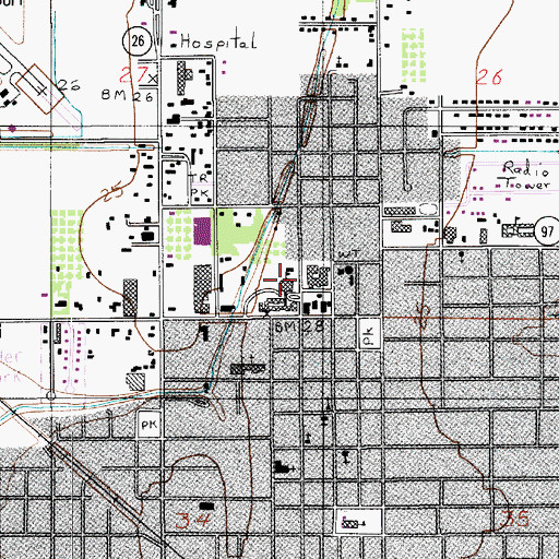 Topographic Map of Louisiana Technical College Morgan Smith Campus, LA