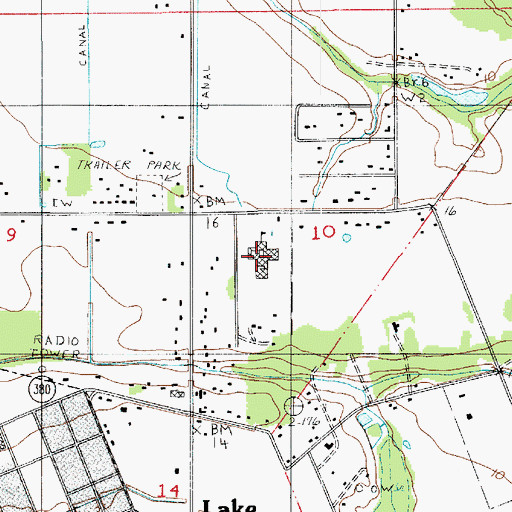 Topographic Map of Lake Arthur High School, LA
