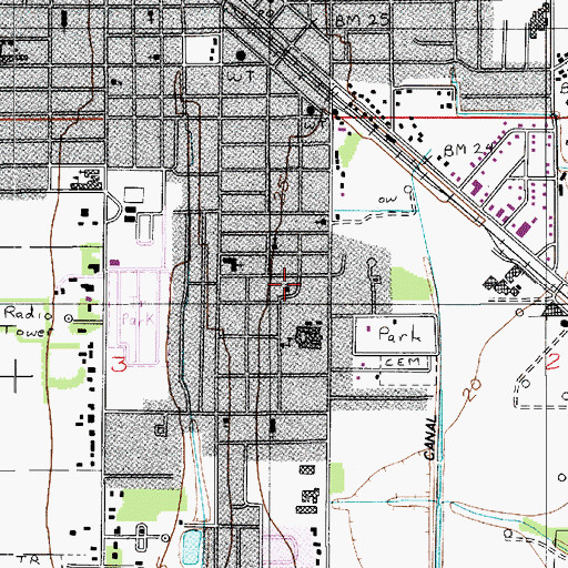 Topographic Map of Mount Triumph Baptist Church, LA