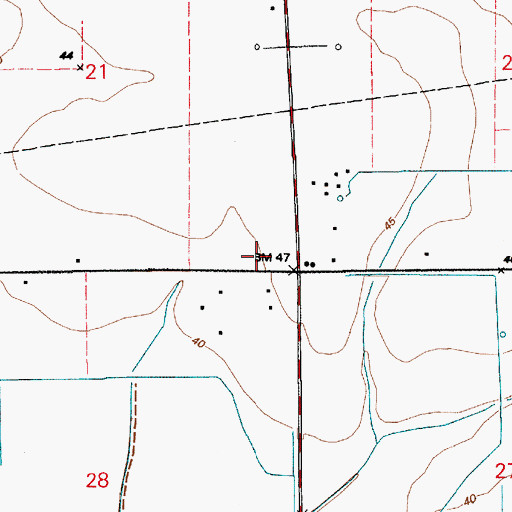Topographic Map of North Edna Oil Field, LA