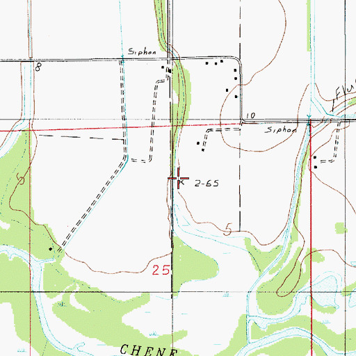 Topographic Map of North Niblett Gas Field, LA