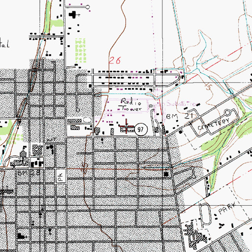 Topographic Map of Our Lady Immaculate School, LA