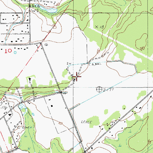 Topographic Map of South Lake Arthur Gas Field, LA