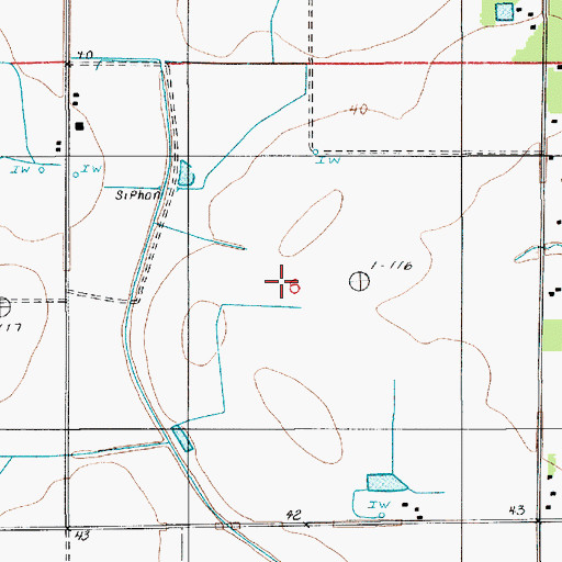 Topographic Map of Southeast China Gas Field, LA