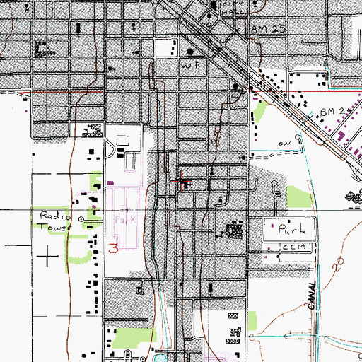 Topographic Map of Union Baptist Church, LA