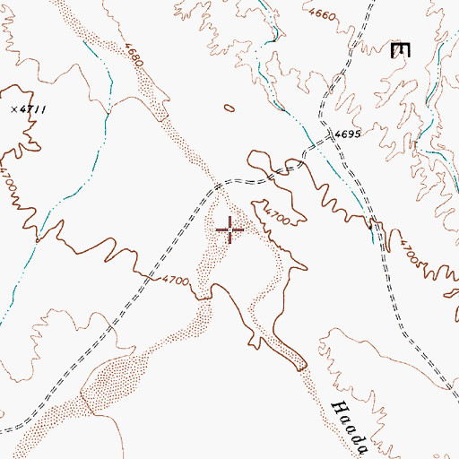 Topographic Map of Haada Is Taani Di Wash, AZ