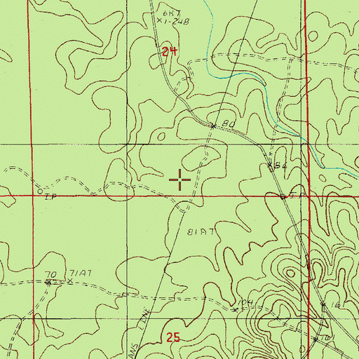 Topographic Map of Big Bend School (historical), LA